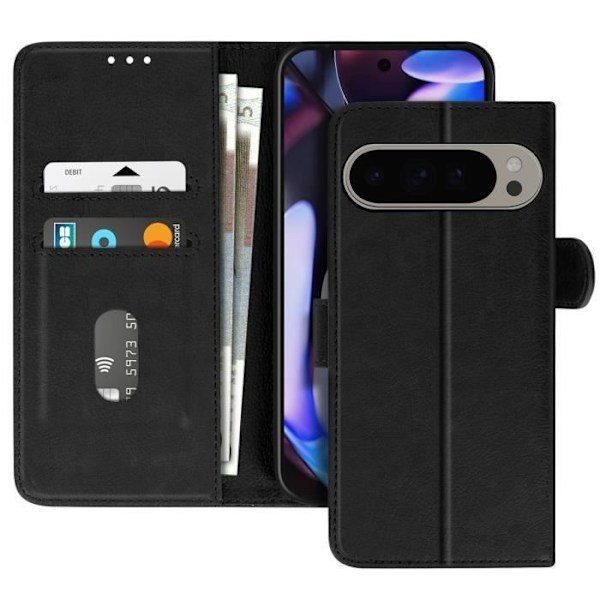 Fodral för Google Pixel 9 Pro XL Fodral Wallet och Videostativ Svart Svart