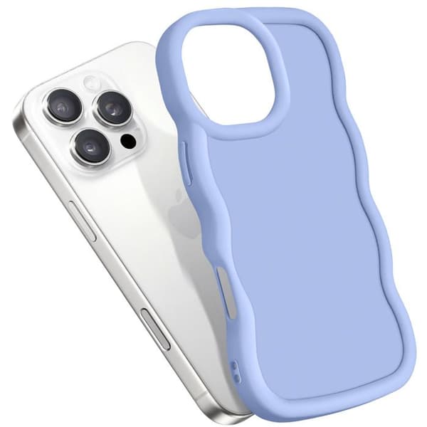 Coque til iPhone 16 Pro Max - Candy - Lavendel - Stødabsorberende Silikone - Moderne Design - Mat Finish Lila