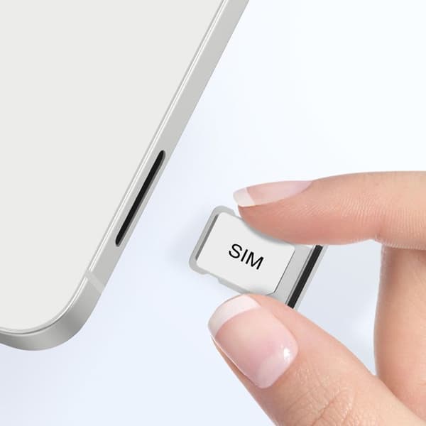 Tiroir för nano SIM-kort till iPhone 16e Ultra Precision Vit Vit