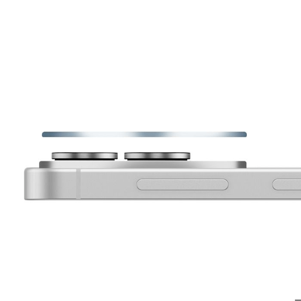 Skydd för kamera till Samsung Galaxy S25 Edge Härdat glas, rep-säker iMak Transparent Vit