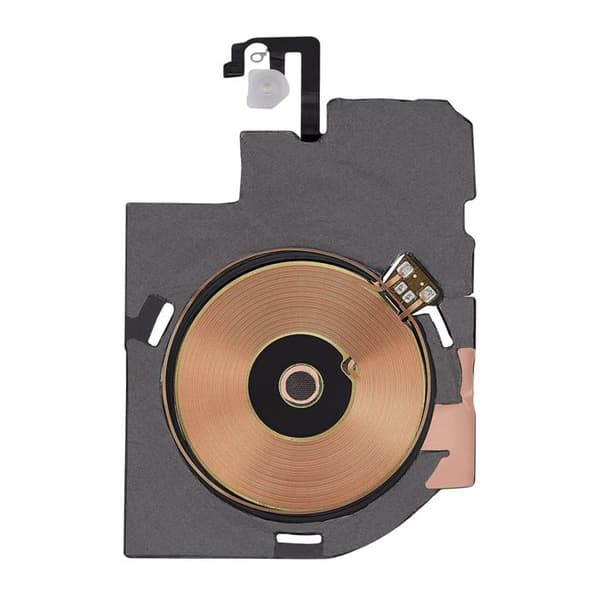 NFC Antenne Nappe til iPhone 17 med Qi Opladningsspole / Sort Flash Kabel / Guld Svart