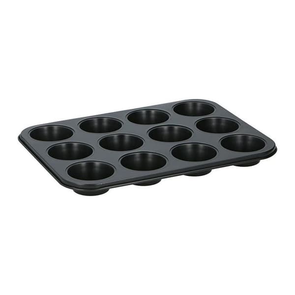 Muffinform - ALPINA - 12 stk. - Non-stick - Stål - Sort sort