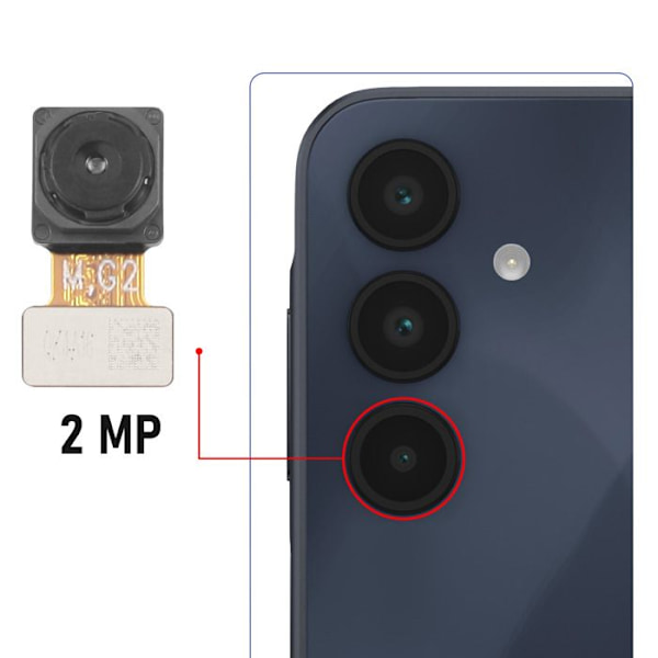 Takakamera Makro-objektiivi Samsung Galaxy A16 2MP Samsung Musta Svart