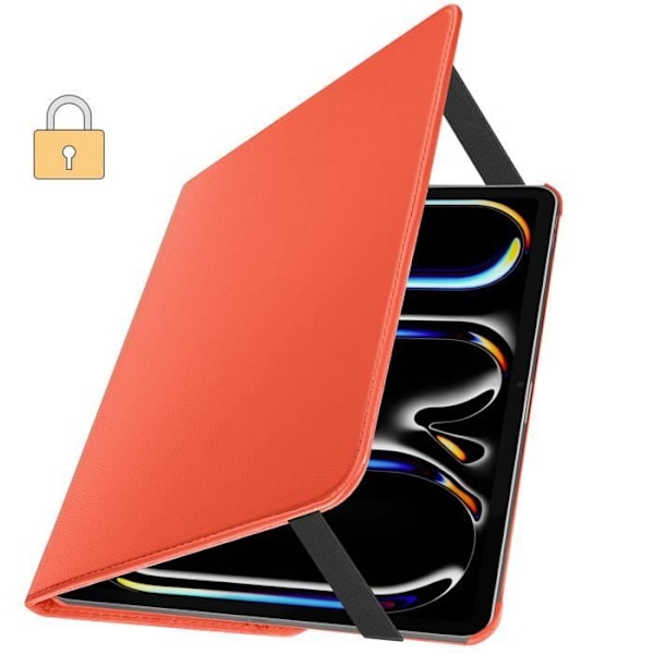 Flip Case til iPad Pro 13 2024 - AVIZAR - 360 Rotating Folio - Orange - Syntetisk Orange