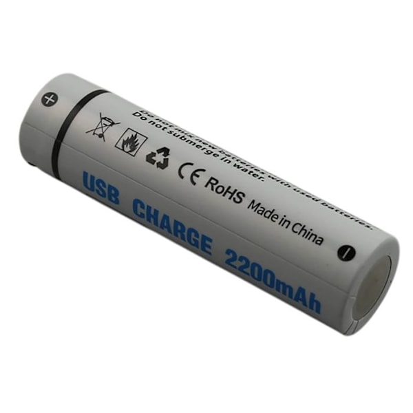 Batteri 3.7V 2200mAh Li-ion Kompatibel 18650 Med USB-C Opladelig