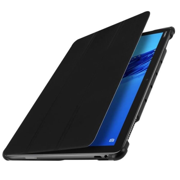 Housse - AVIZAR - MediaPad M5 Lite - Etui Clapet Folio - Video Støtte - Soft Touch Beskyttelse Svart