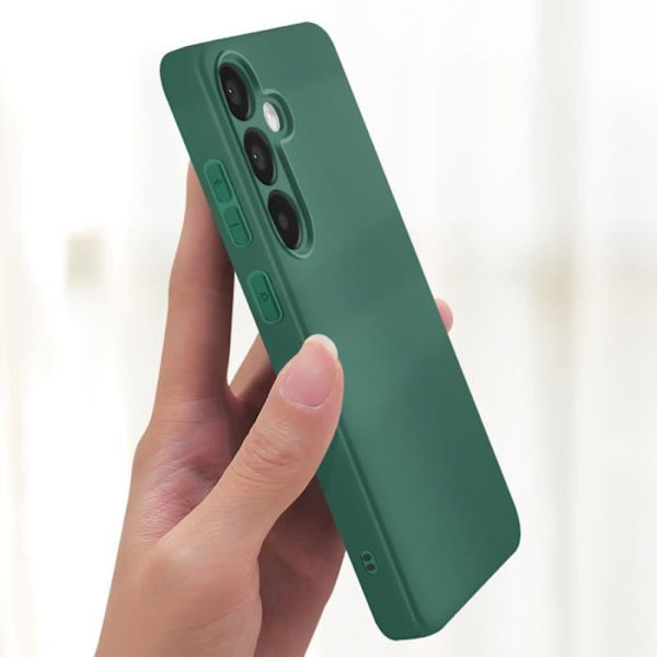 Suojakuori Samsung Galaxy S24 Plus Matte Finish Pehmeä Kosketus Tummanvihreä Grön