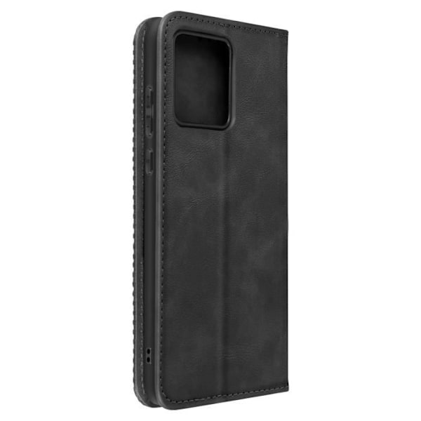 Kotelo Motorola Moto G84 Wallet Checkerboard Pattern Geo Collection mustalle Svart