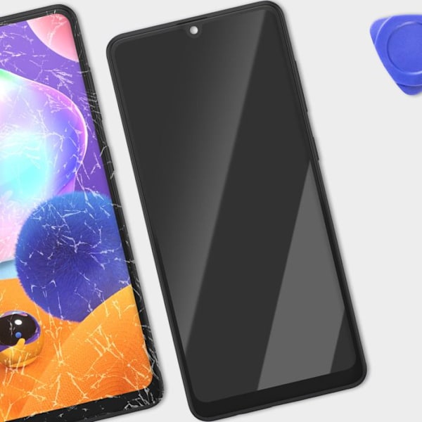 LCD-näyttö + Kosketusnäyttö Samsung Galaxy A3:lle mustalla kehällä Svart