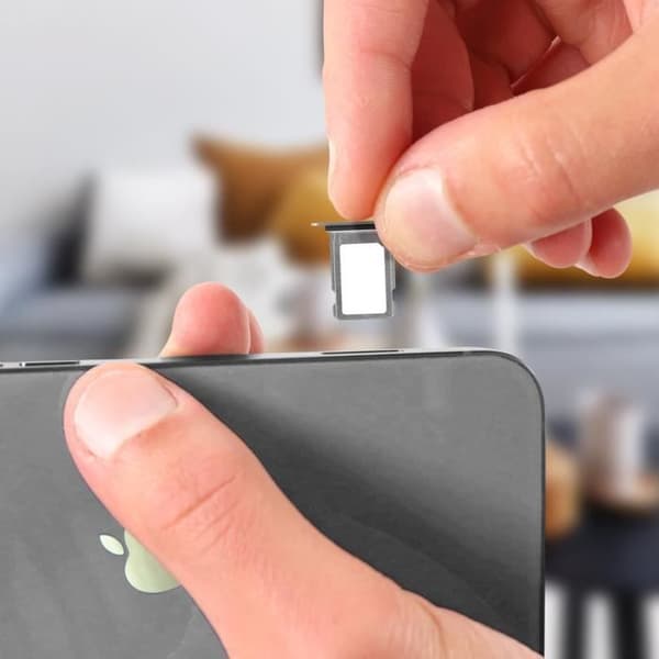 SIM-kortsskuffe - Apple iPhone 12 Mini - Erstatnings nano SIM-slot - Hvid Vit