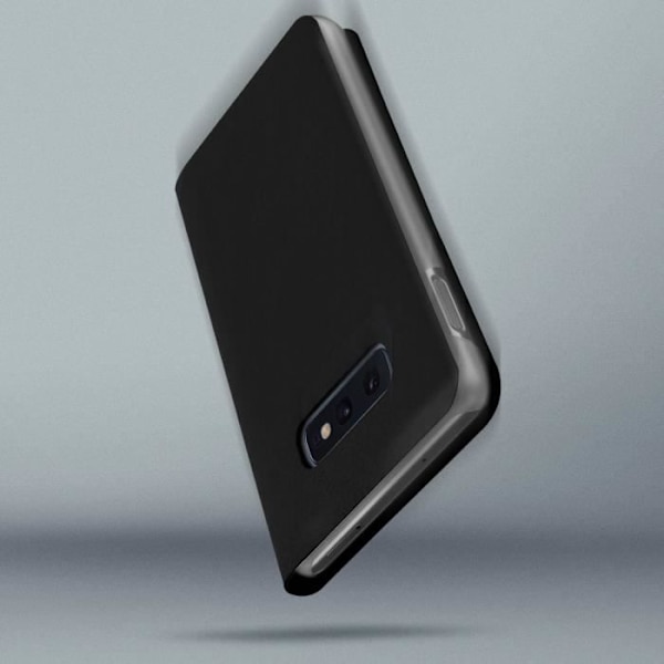 Housse til Samsung Galaxy S10e - MÆRKE - Stiv Cover - Stødabsorberende - Sort - Kortholder svart
