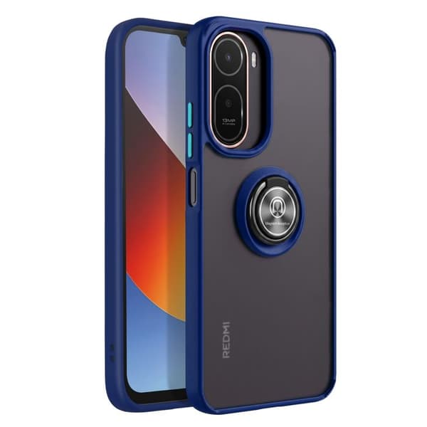 Ringfodral för Xiaomi Redmi A7 Pro med roterande magnetring, nattblå Blå