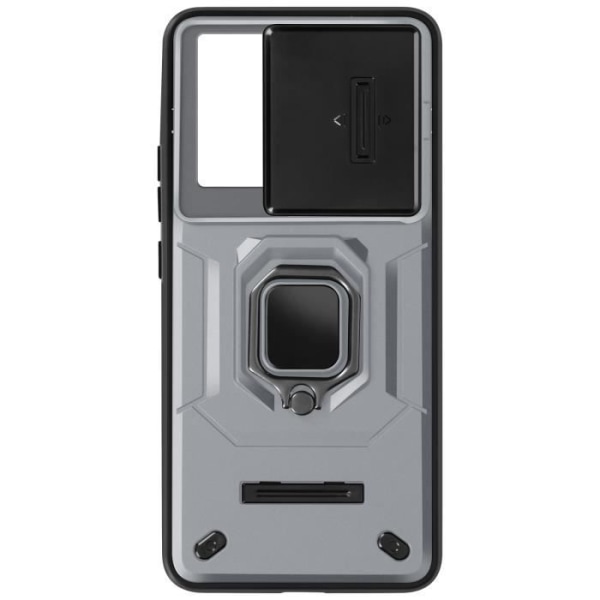 Fodral för Xiaomi 13T och 13T Pro Ring Support Sliding Camera Cover Grå