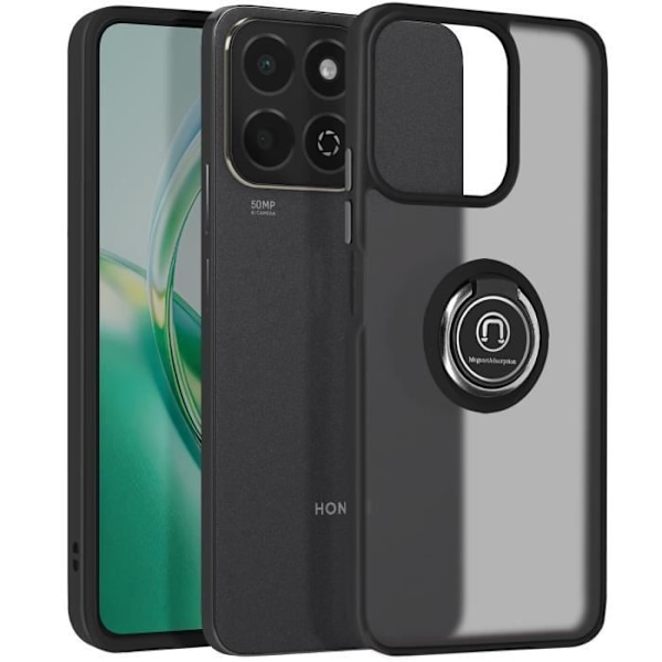 Coque til Honor 200 Smart Metal Ring Video Støtte Sort Svart