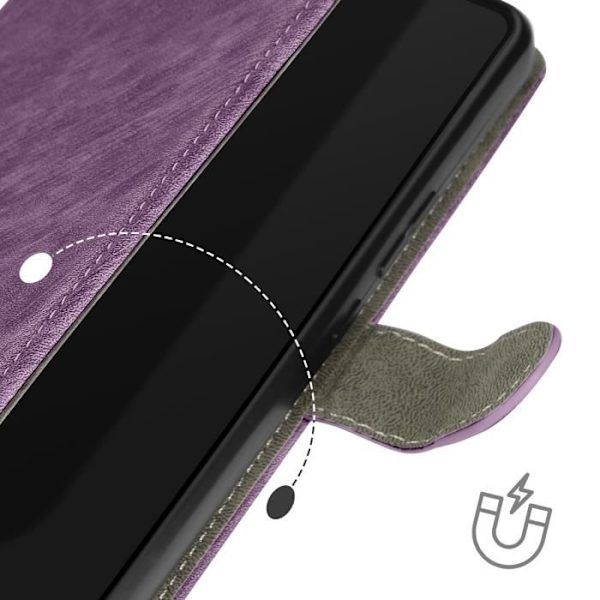 RFID-säker plånboksfodral för Asus Zenfone 11 Ultra - AVIZAR - Lila - Video stöd Lila