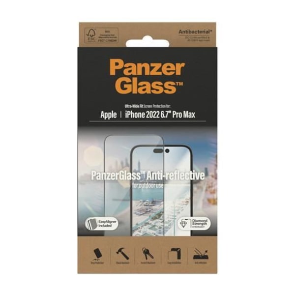 Näyttösuoja - PanzerGlass - iPhone 14 Pro Max - Karkaistu lasi - Heijastamaton - Iskunkestävä