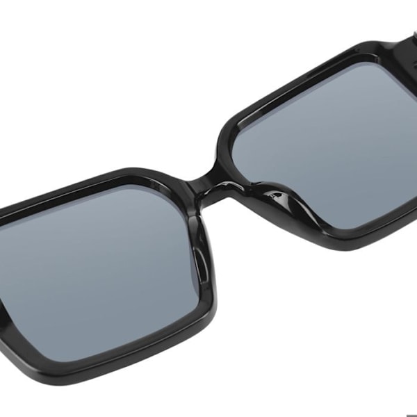 Svarta UV400 tonade solglasögon med fyrkantig ram CV3065 Svart