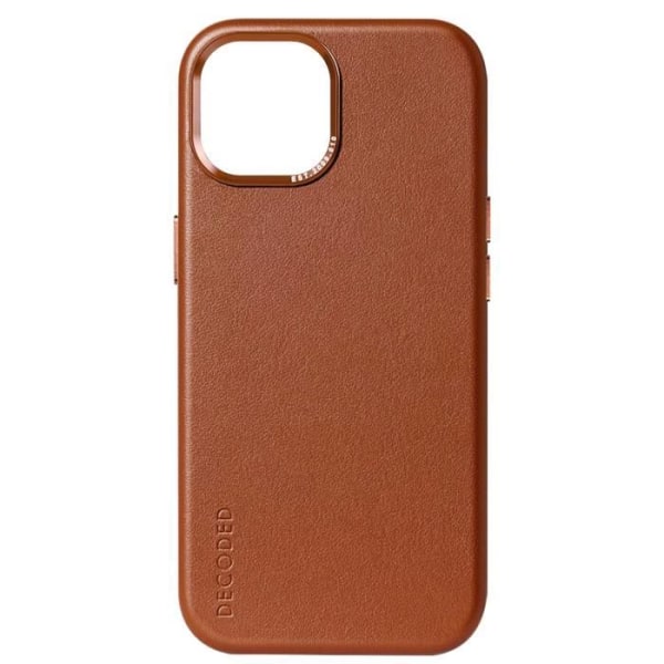 Coque - Dekodet - iPhone 15 Plus - Læder af høj kvalitet - Stødabsorberende 1,2m - Kompatibel med MagSafe Mörkbrun