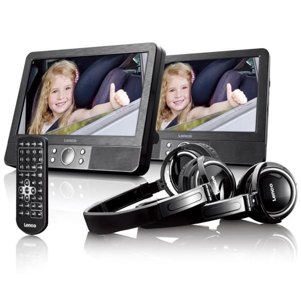 Lenco MES-415 - USB DVD-afspillere Duo bærbare - Sort