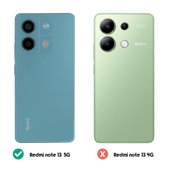 Taske til Xiami Redmi Note 13 5G - AVIZAR - Blød silikone - Gennemsigtig Transparent