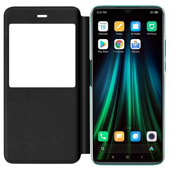 Cover - AVIZAR - Xiaomi Redmi Note 8 Pro - Fuld beskyttelse - Displayvindue - Sort Svart