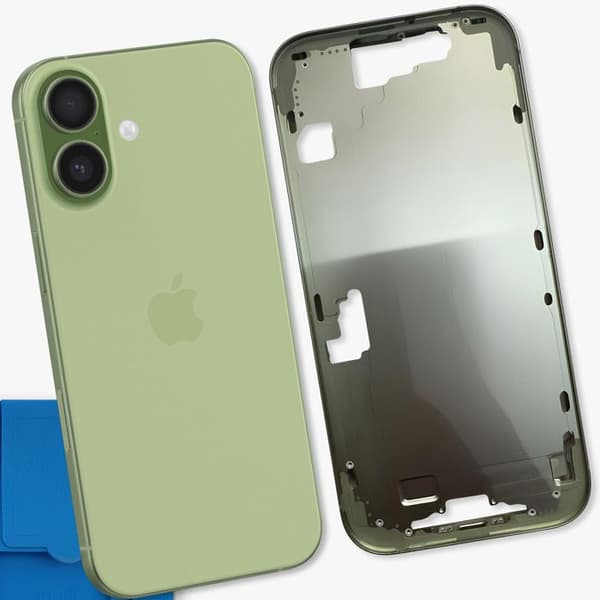 Erstatningscentralchassis til iPhone 17 med mørkegrøn varmeledning Grön