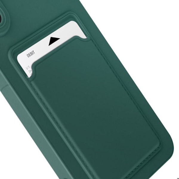 Coque för Samsung Galaxy A56 Med kortfack Mjuk Anti-spår Grön Mörk Grön