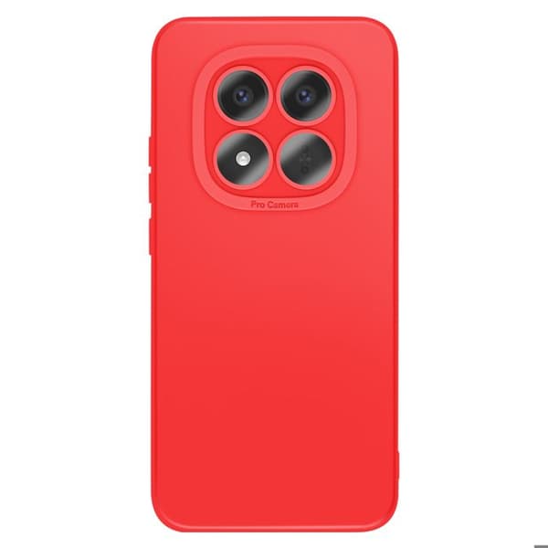 Silicone Cover til Redmi Note 15 Pro Plus med Forstærkning til Kamerablok Rød Röd