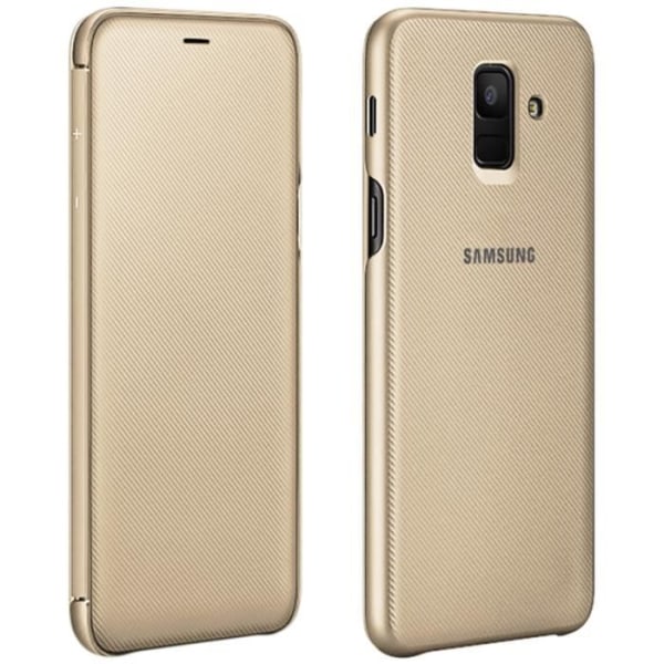 Housse Wallet Cover - Samsung - Galaxy J6 2018 - Stødabsorberende - Farve Guld - Hård Skal Guld