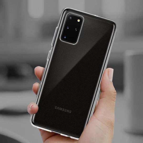 Kotelo Samsung Galaxy S20 Plus pehmeälle ja läpinäkyvälle karkaistulle lasikalvolle, 9H Kovuus