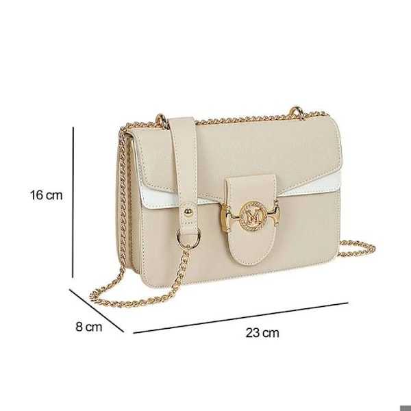 Elegant Gallantry Beige Schultertasche für Damen Beige