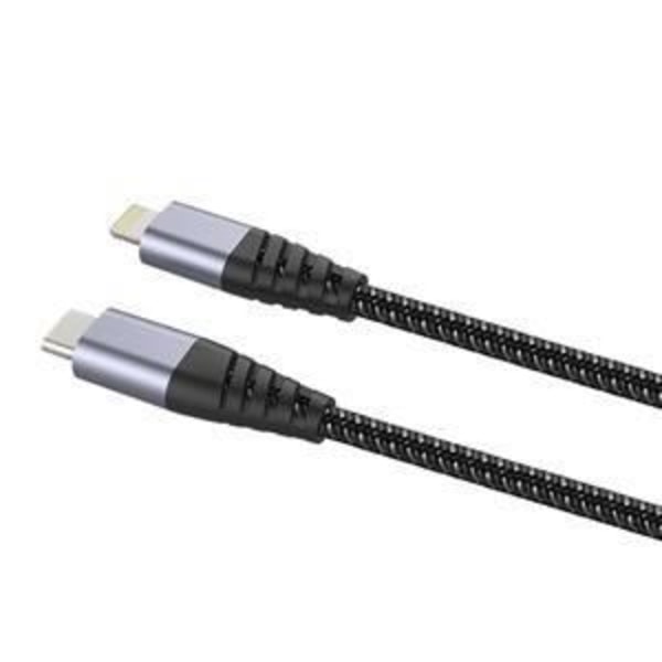 TIGER POWER ULTRA RESISTANT USB-C LYNKABEL 2M GRÅ