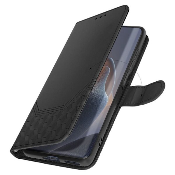 Kotelo Motorola Edge 60 Fusionille ja Edge 60 Lompakko 3D Kuviolla Musta Svart