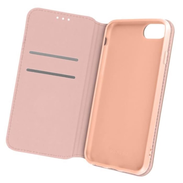 iPhone SE 2020, 8, 7, 6 og 6S Cover Flip Wallet Video Support rosa guld Rose Rose guld