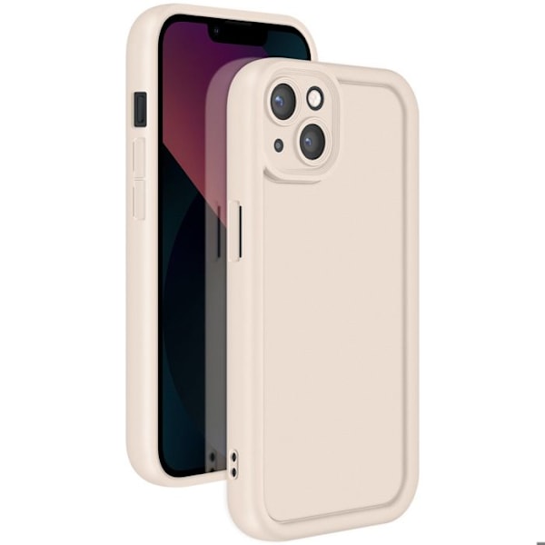 Skyddsfodral för iPhone 13 Silikon Mjuk Beröring Upphöjda Kanter Beige Beige