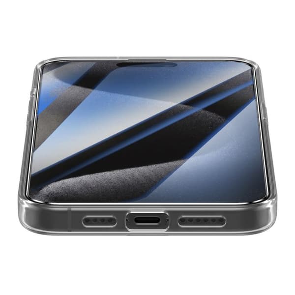 Coque og Tempereret Glas til iPhone 15 Pro Max Fuld Beskyttelse Mayaxess Transparent Vit