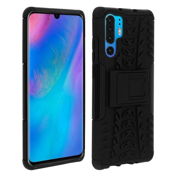 Coque - AVIZAR - P30 Pro - Hybrid skydd - Stötsäker - Inbyggt videostöd Svart