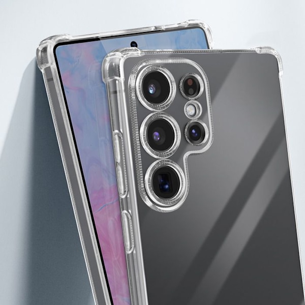 Skydd för Samsung Galaxy S25 Ultra Förstärkta hörn Stötsäker Flexibel Transparent Transparent