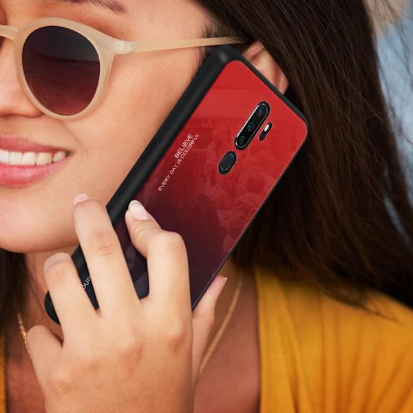 Suojakuori - Oppo - A5 2020/A9 2020 - Liukuväri - Kiiltävä - Jäykkä Röd