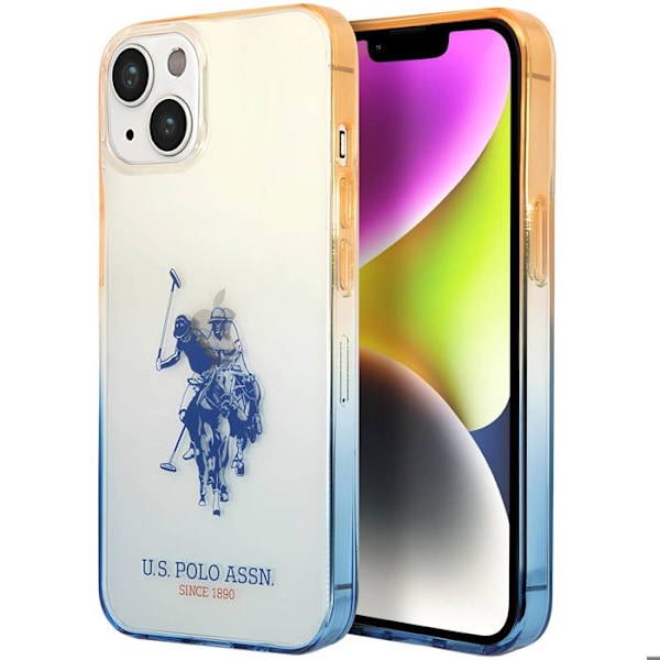 Coque til iPhone 14 - U.S Polo - Translucent - Stødresistent - Blå