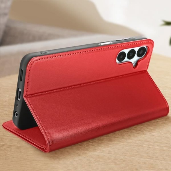 Fodral för Samsung Galaxy A25 5G Korthållare i äkta läder Röd