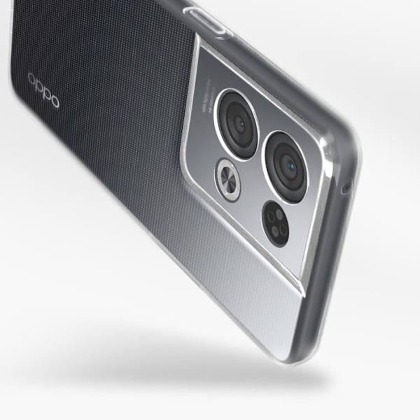 Coque og beskyttelsesfilm - AVIZAR - Oppo Reno 8 Pro 5G - Silikonegel - 9H hærdet glas - Gennemsigtig Vit