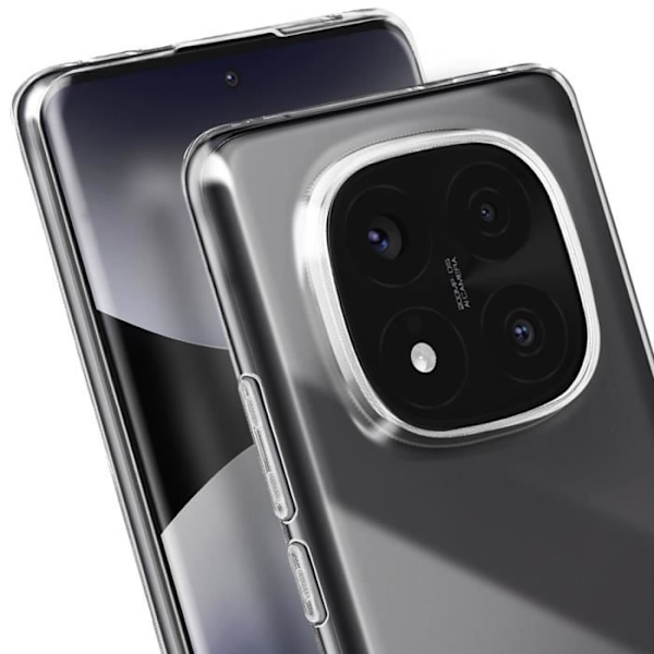 Xiaomi Redmi Note 14 Pro ja 14 Pro Plus Kotelosuoja Läpinäkyvä Silikonireuna Transparent