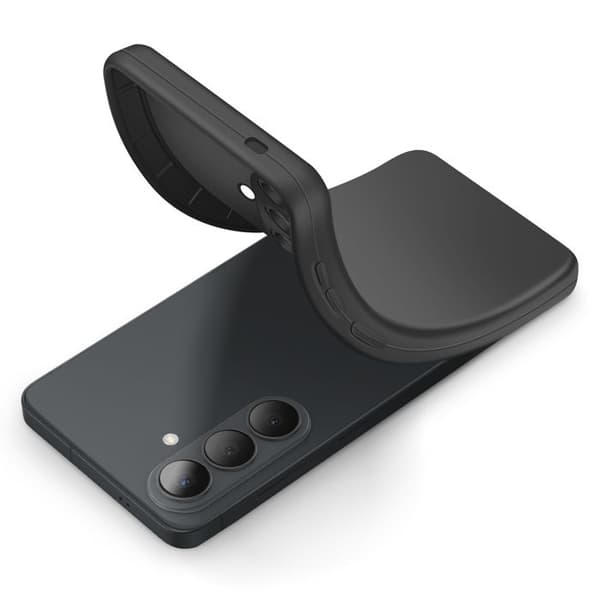 Silicone Cover til Galaxy S26 Plus med Forstærkning til Kamerablok Sort Svart