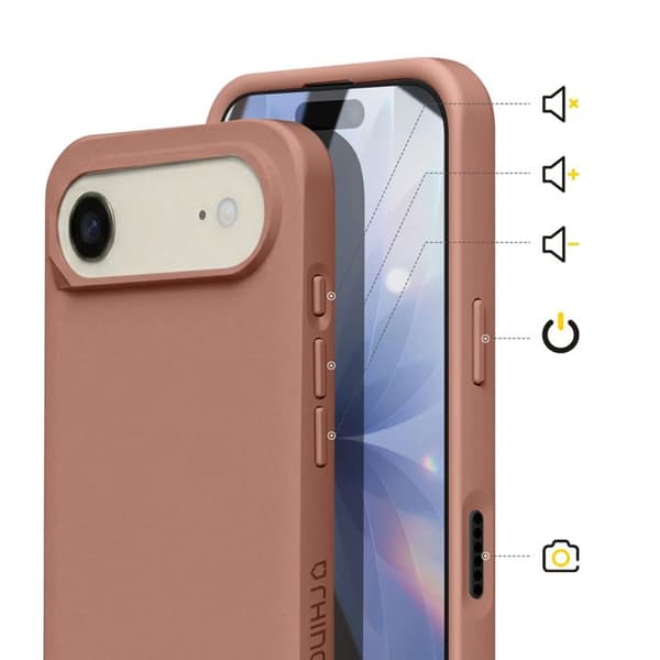 iPhone Air Cover Model SolidX Stødabsorberende 3.5 m MIL-STD 810G certificeret Rhinoshield Antik Rosa Ros