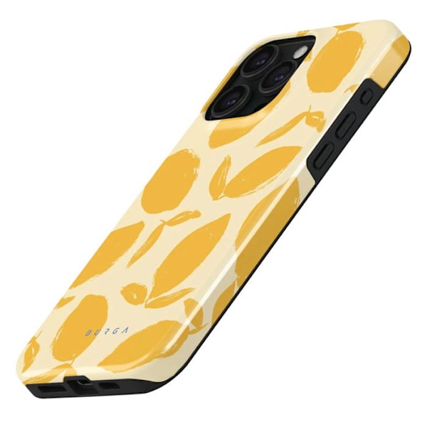 Coque til iPhone 15 Pro Max Elegant Mønster Lemon Tart Burga Gul Gul