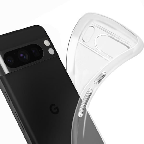 Smartphone Skal - AVIZAR - Classic Case - Mjuk Silikon - Transparent - Google Pixel 8 Pro Vit
