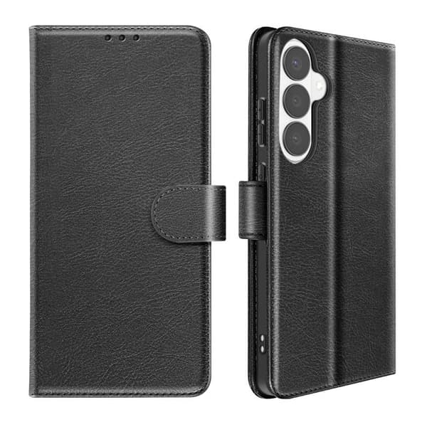 Pungetui til Galaxy S26 Plus Chesterfield Prægning Standfunktion Sort Svart