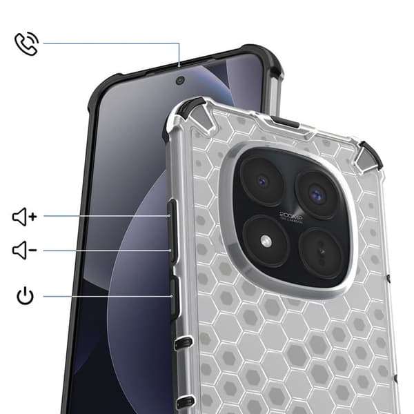 Cover til Redmi Note 15 Pro Plus 5G Forstærket Tekstur Honningkage Hvid Vit