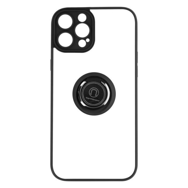 iPhone 14 Pro Cover Bi-materiale Metal Ring Video Support sort Svart